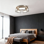 Modern Full Copper Crystal Flush Mount