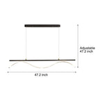 Linear Wave Design LED 1-Light Island Light - 47'' L