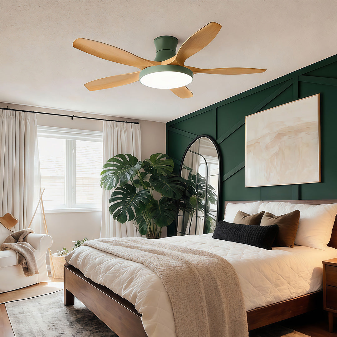 Living Room Ceiling Fan with Lights Modern Silent Inverter Lamp