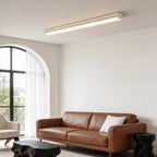 Long Strip Ceiling Light LED Modern White Aluminum Light