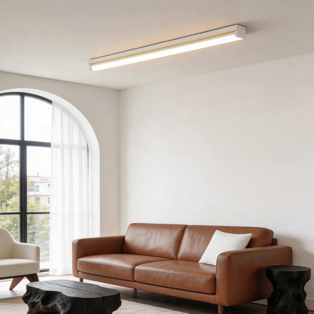 Long Strip Ceiling Light LED Modern White Aluminum Light