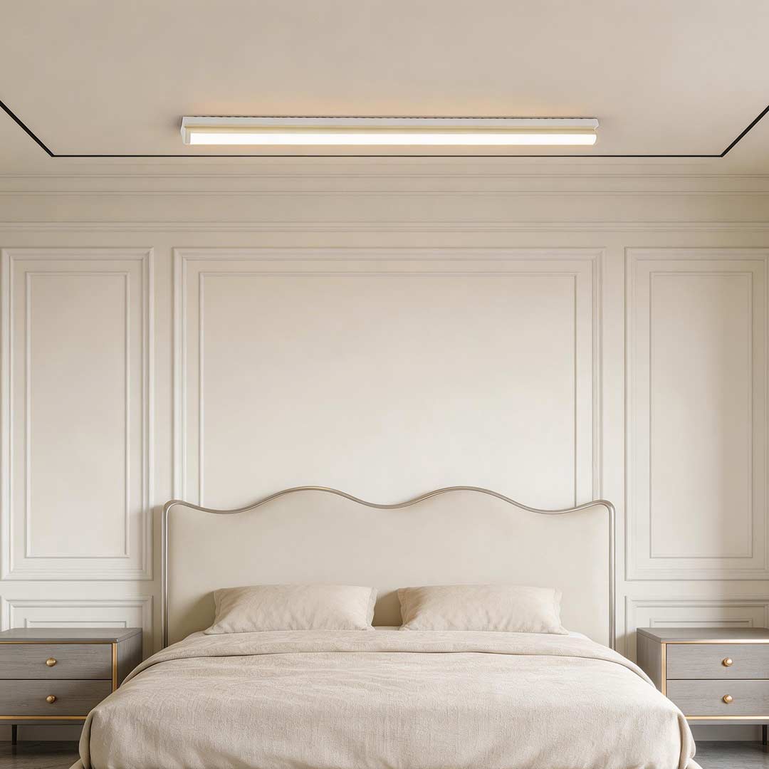 Long Strip Ceiling Light LED Modern White Aluminum Light