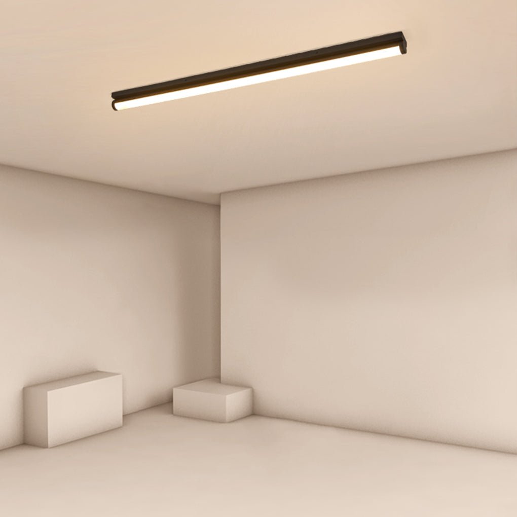 Long Strip Ceiling Light LED Modern White Aluminum Light
