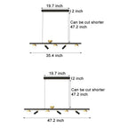 5/7 Spotlights White Long LED Linear Lights Nordic Three Step Dimming Pendant Light