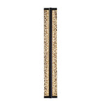 Black Long Rectangular Stainless Steel Crystal Wall Sconces Lights