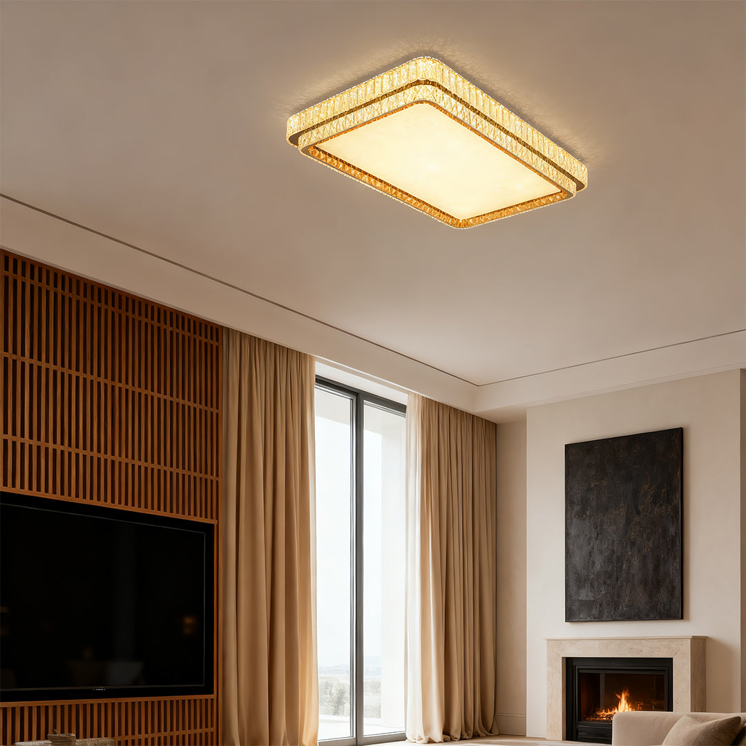 Contemporary Flush Mount Lighting Full-Spectrum Eye-Care Lamp