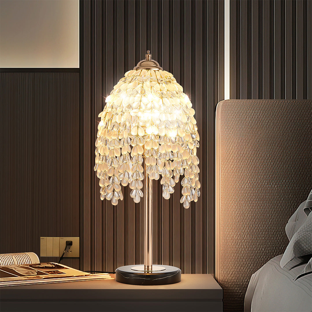 Gold Bedside Table Lamp European Crystal Luxury Lamp