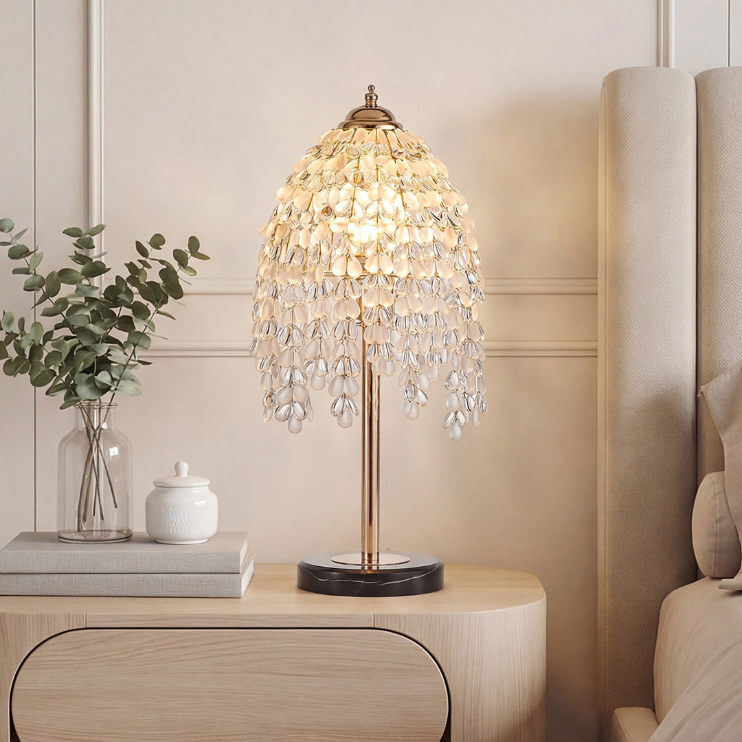 Gold Bedside Table Lamp European Crystal Luxury Lamp