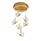 Butterfly Chandelierv Modern Metal Disk Acrylic Ceiling Light