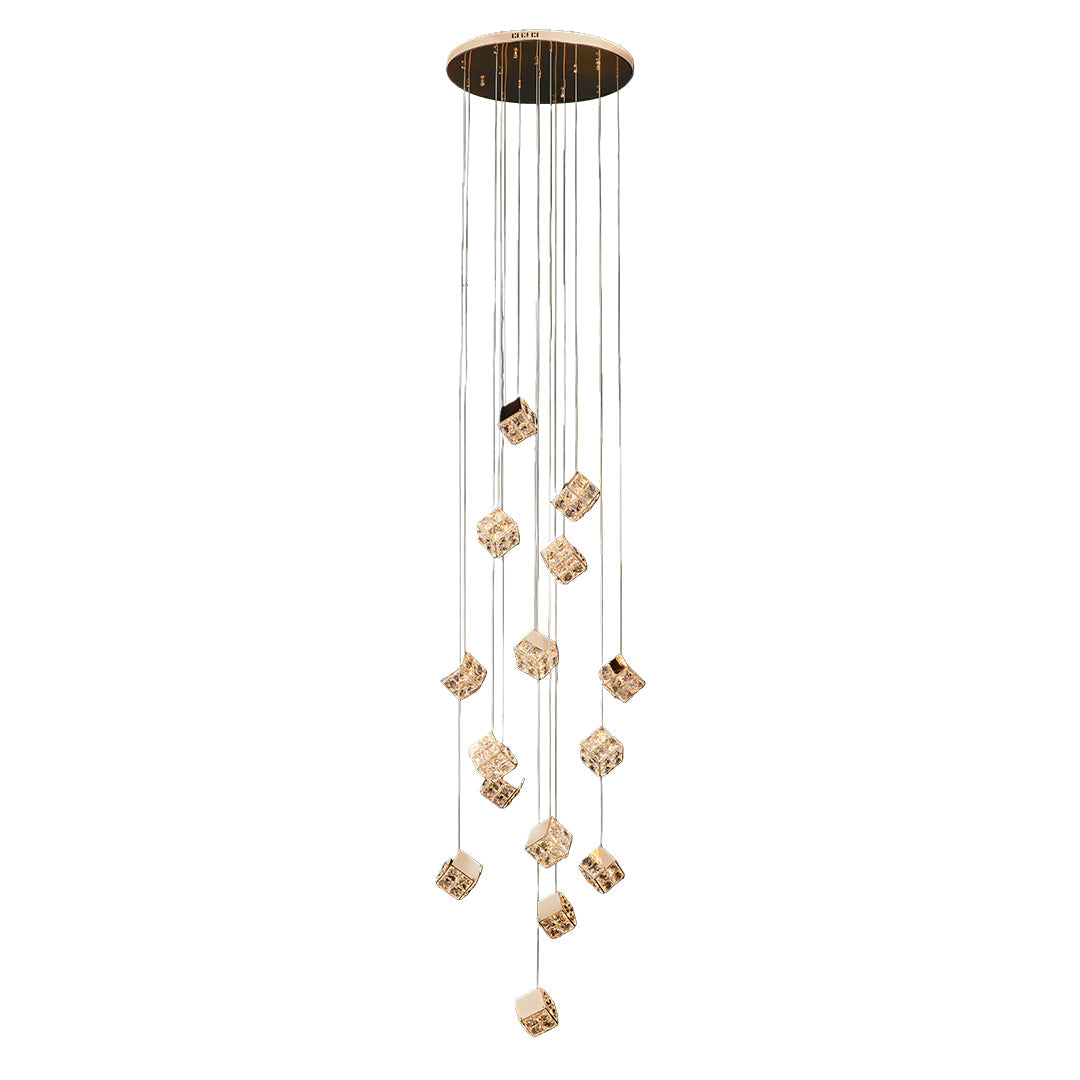 Magic Cube Crystal Staircase Chandelier
