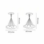 Modern Matte Black Chandelier Bubble Ball Ceiling Light