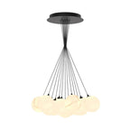 Modern Matte Black Chandelier Bubble Ball Ceiling Light