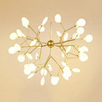 45 Lights Creative Copper Glass Design LED Modern Sputnik Chandelier