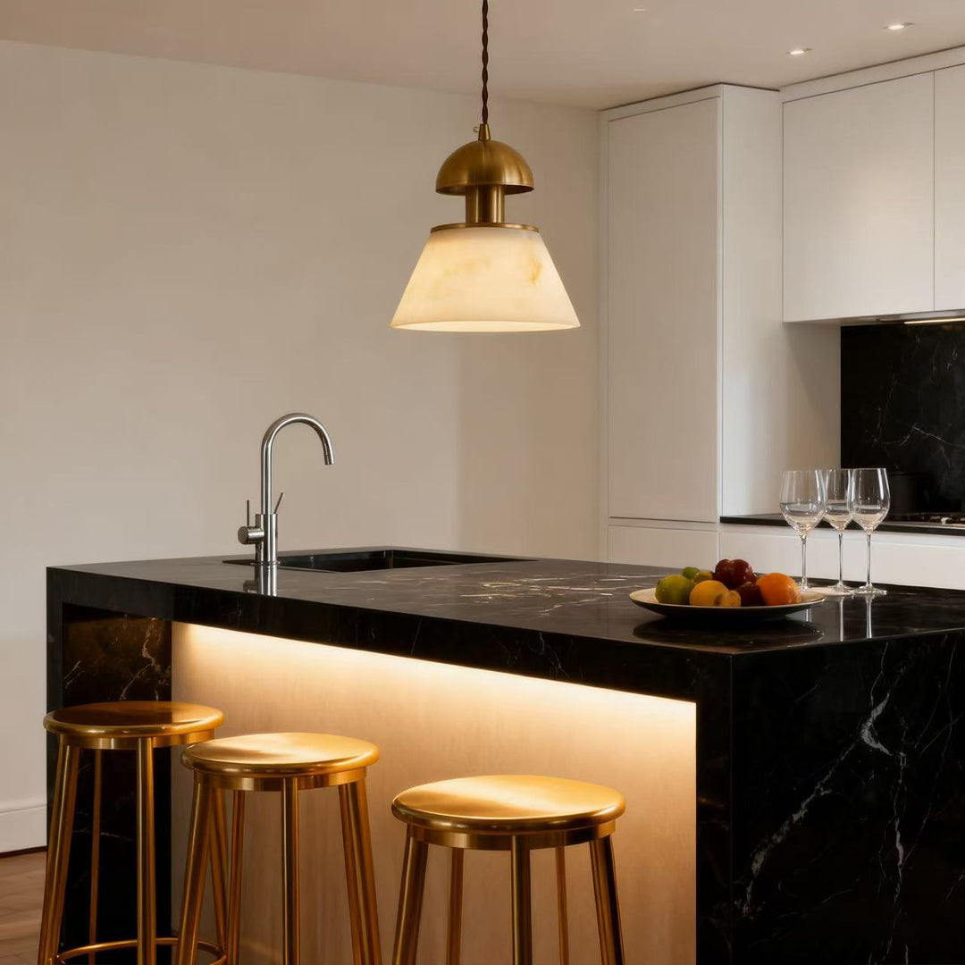 Metallic Pendant Lights French Fake Cloud Stone Ceiling Light