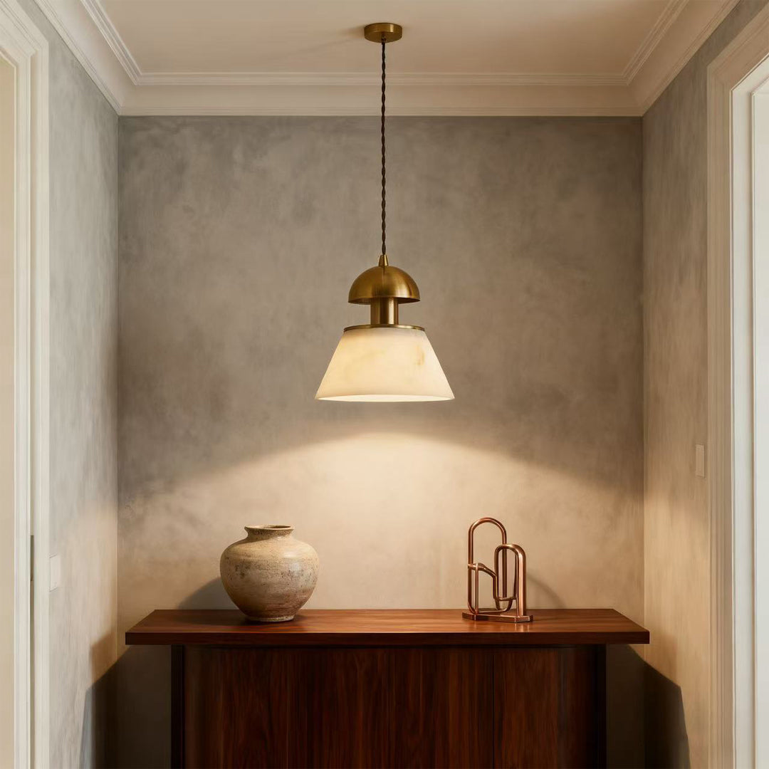 Metallic Pendant Lights French Fake Cloud Stone Ceiling Light