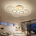 6 Circle Geometric LED Flush Mount Ceiling Light