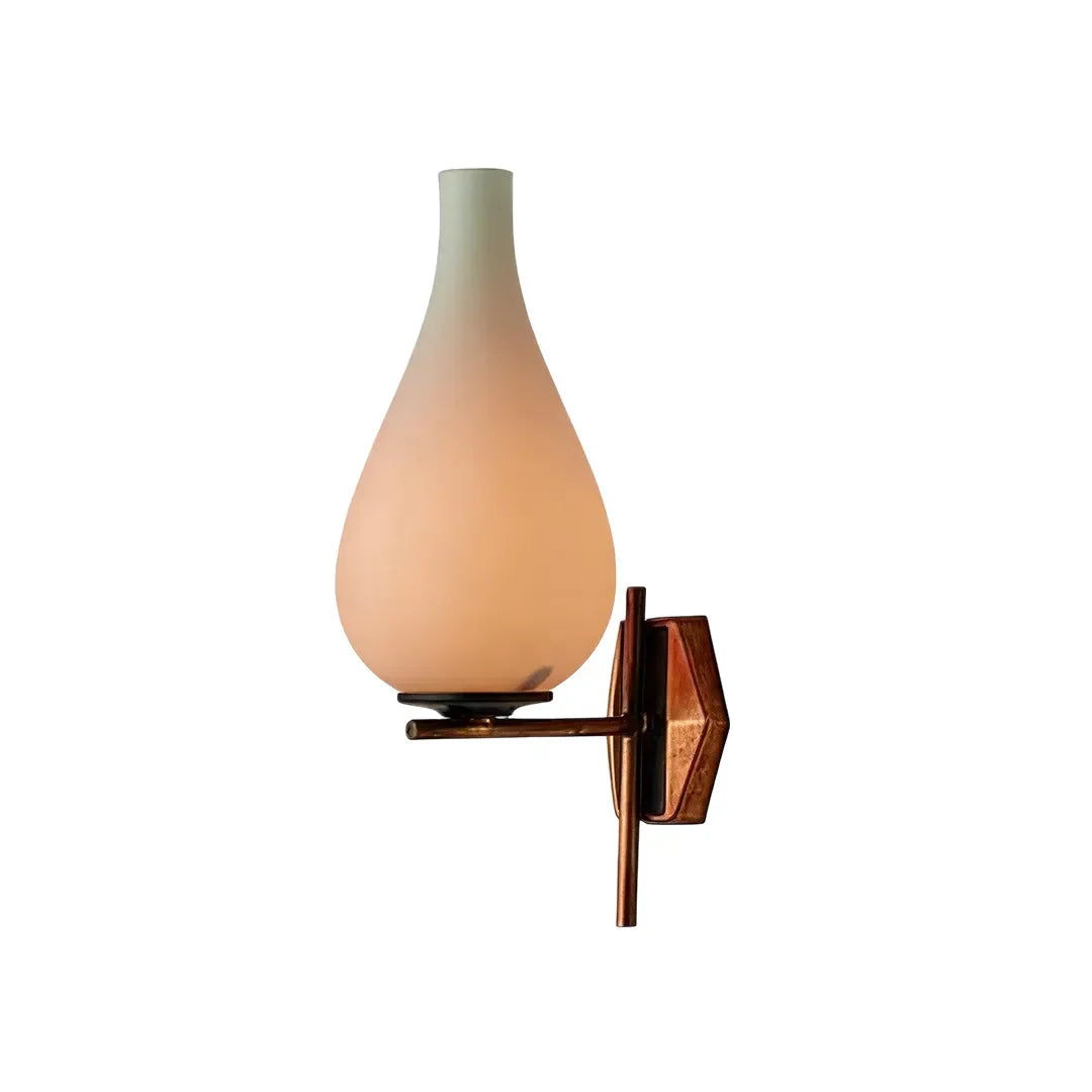 Mid Century Modern Wall Light Teardrop Glass Wall Sconce