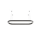 Oval Chandelier Modern Metal LED Office Ceiling Light