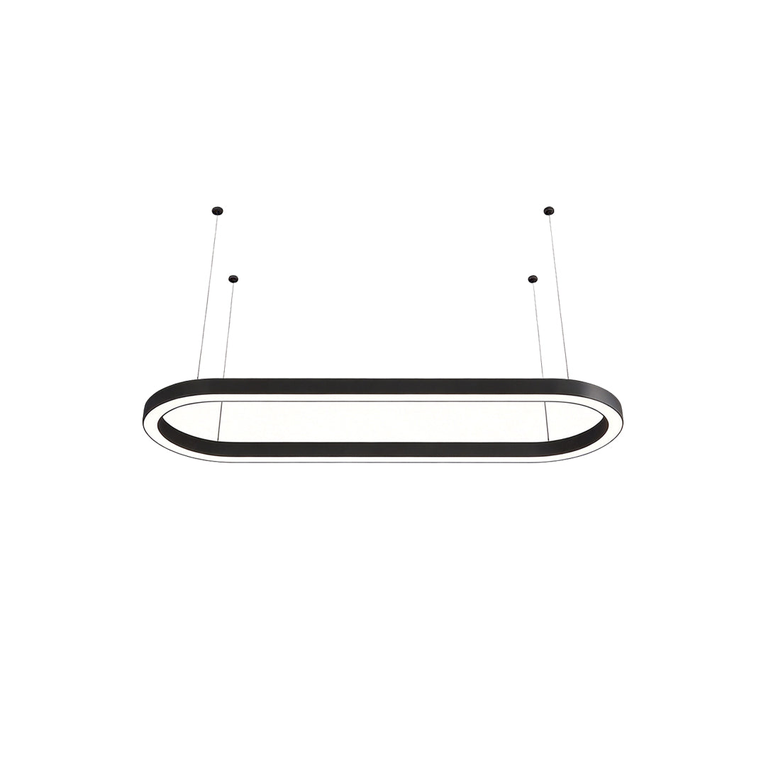 Oval Chandelier Modern Metal LED Office Ceiling Light