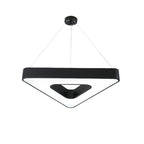 Black Modern Chandeliers Creative LED Triangular Ceiling Light