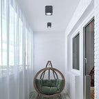 Minimalist Outdoor LED Ceiling Light Square Downlight for Villa Corridor Balcony