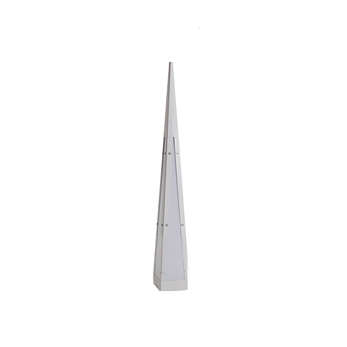 Stainless Steel Waterproof Geometric Floor Lamp with Pyramid Design