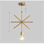Metal Black and Gold Ceiling Light Rounded Square Pendant Lighting