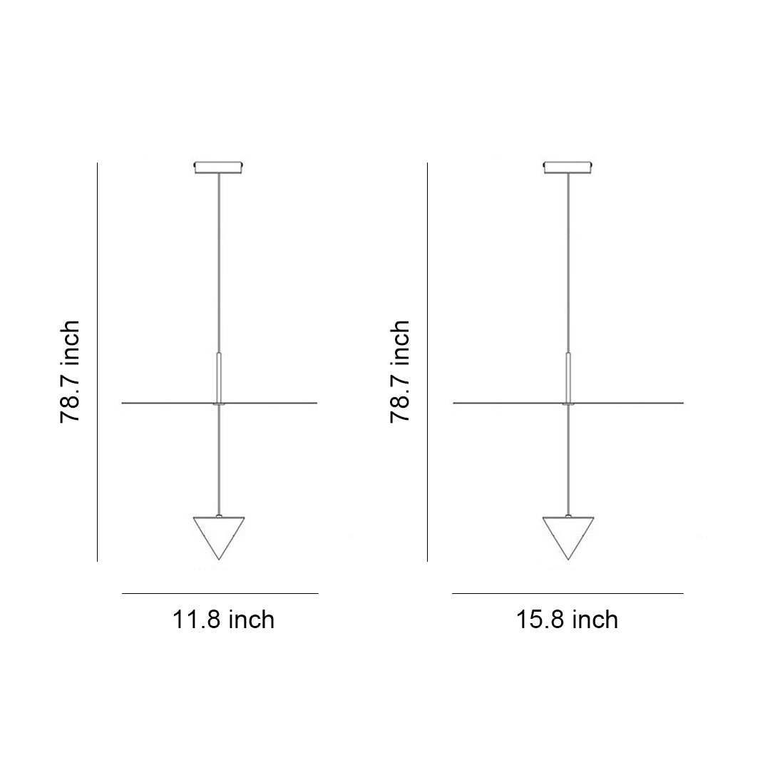1 Light Pendant Nordic Minimalist Linear Pendant Light