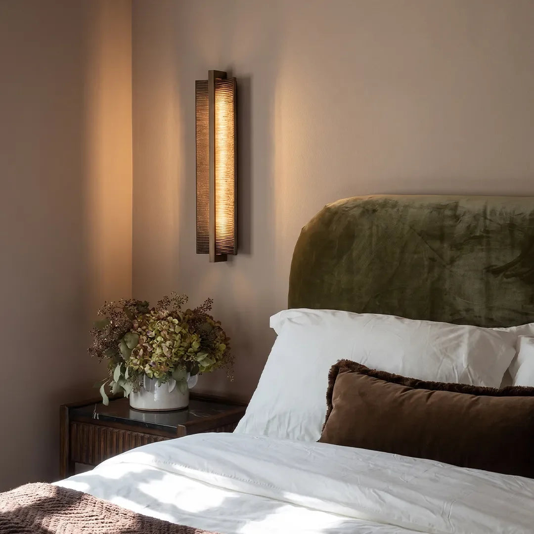 Brown Wall Sconces Modern Minimalist Entryways Resin Light