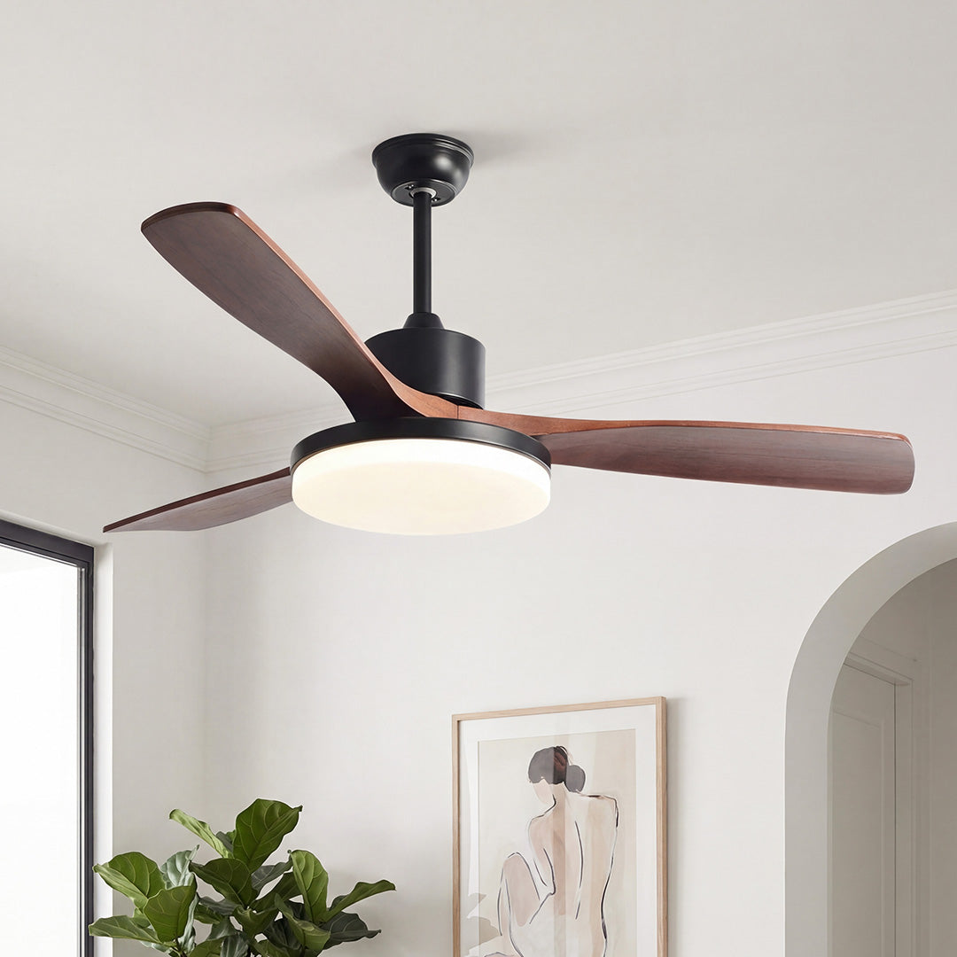Nordic Frequency Conversion Dimmable LED Ceiling Fan Lamp with Remote Control