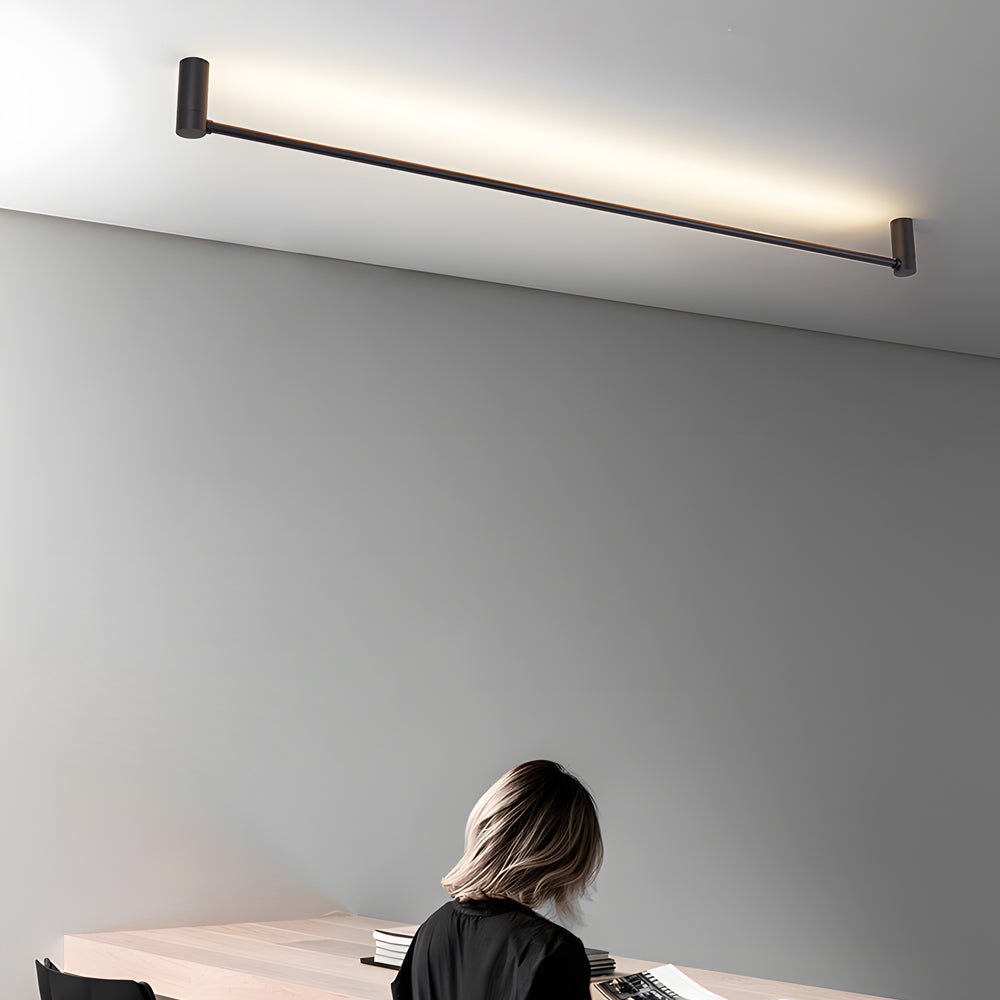 Modern Black LED Linear Ceiling Lights - L 23.6''/35.5''/47.2'
