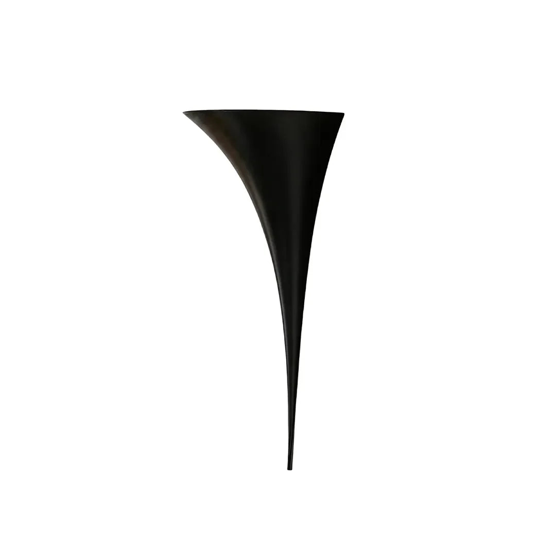 Modern Brass Wall Sconce Sculptural Trumpet Flared Light