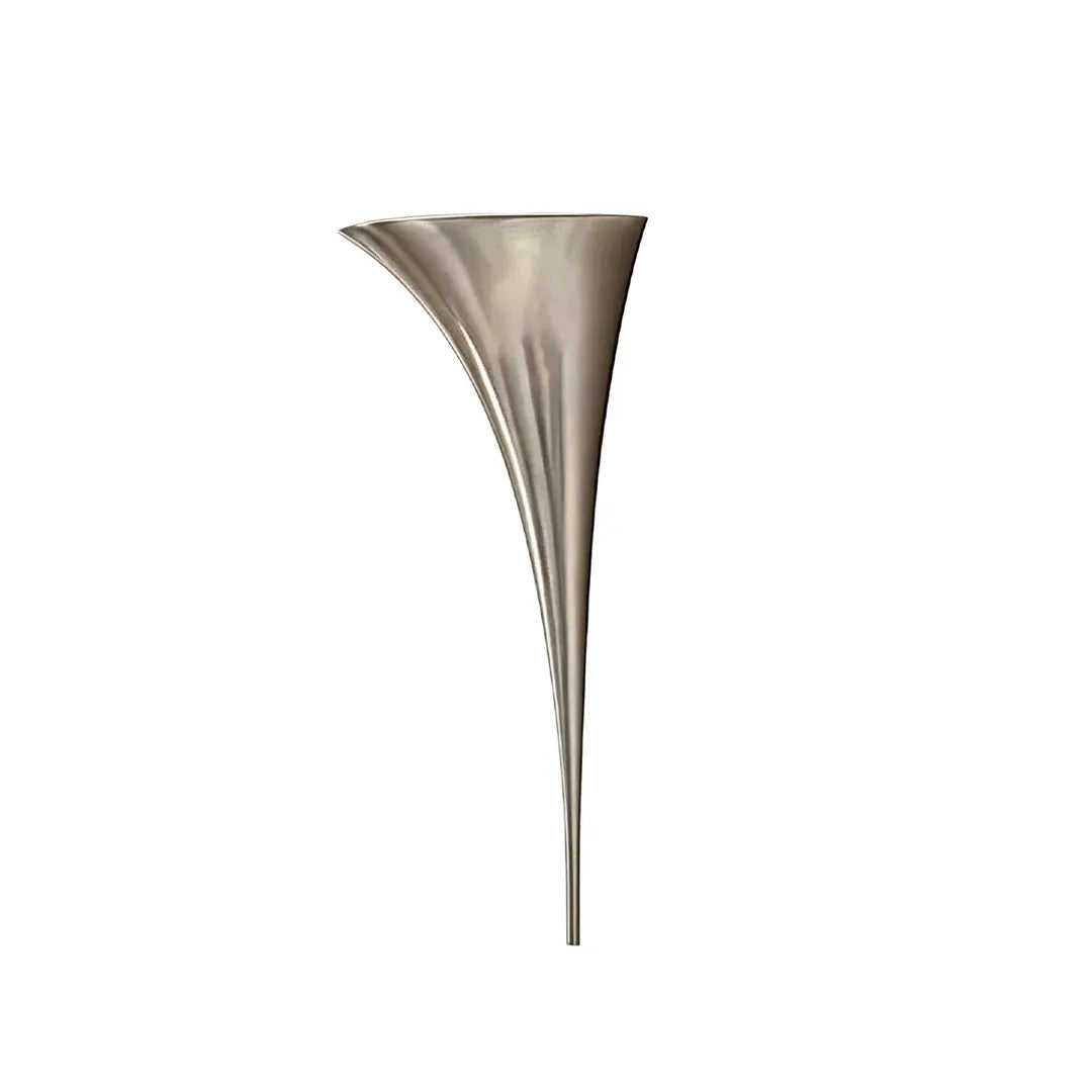 Modern Brass Wall Sconce Sculptural Trumpet Flared Light