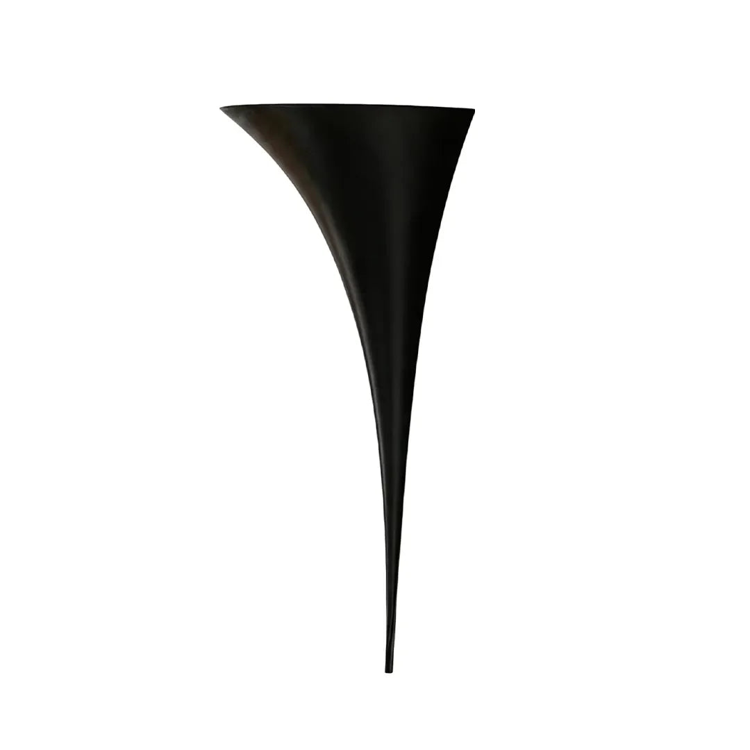 Modern Brass Wall Sconce Sculptural Trumpet Flared Light
