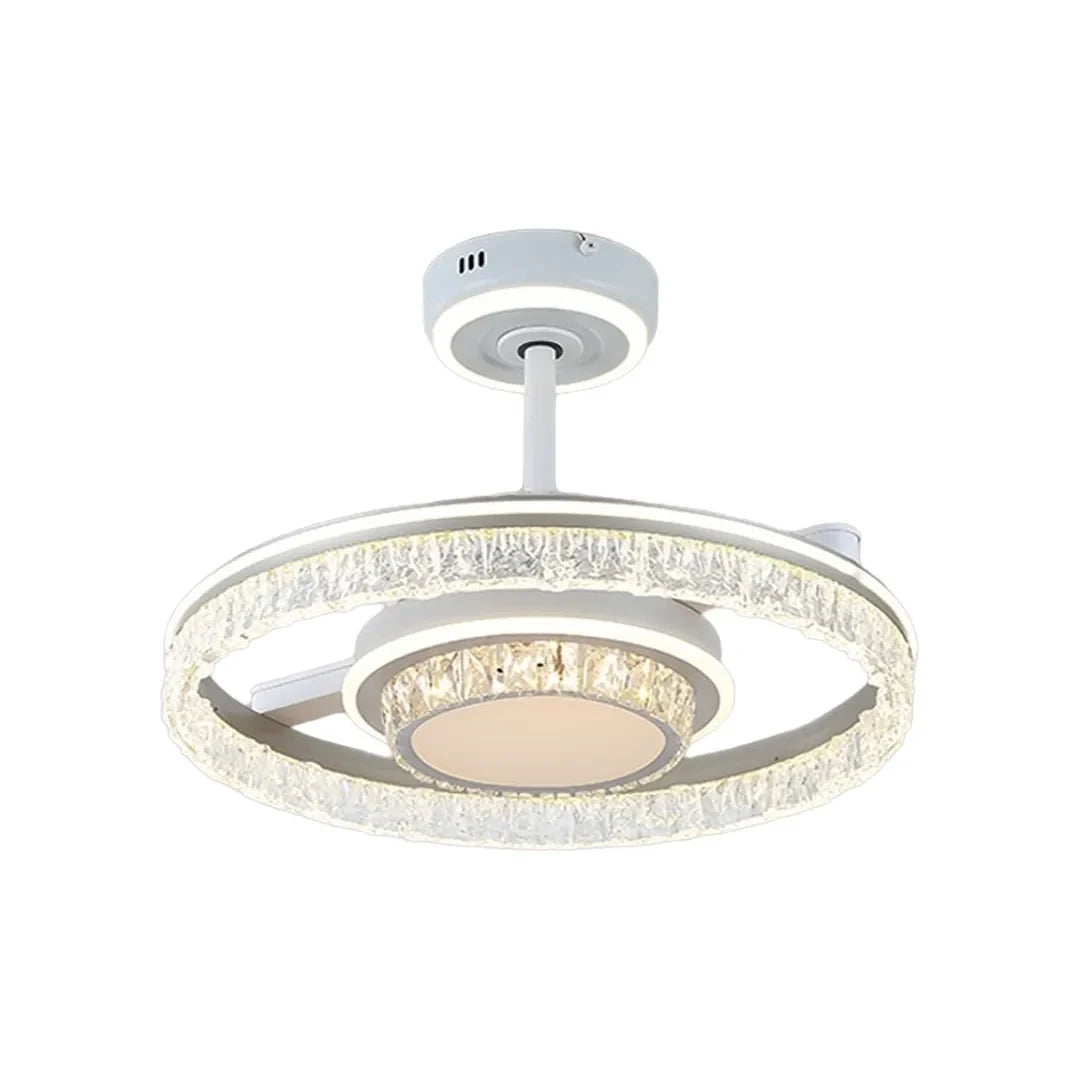 Modern Ceiling Fan with Lights Luxury Transparent Blade Light