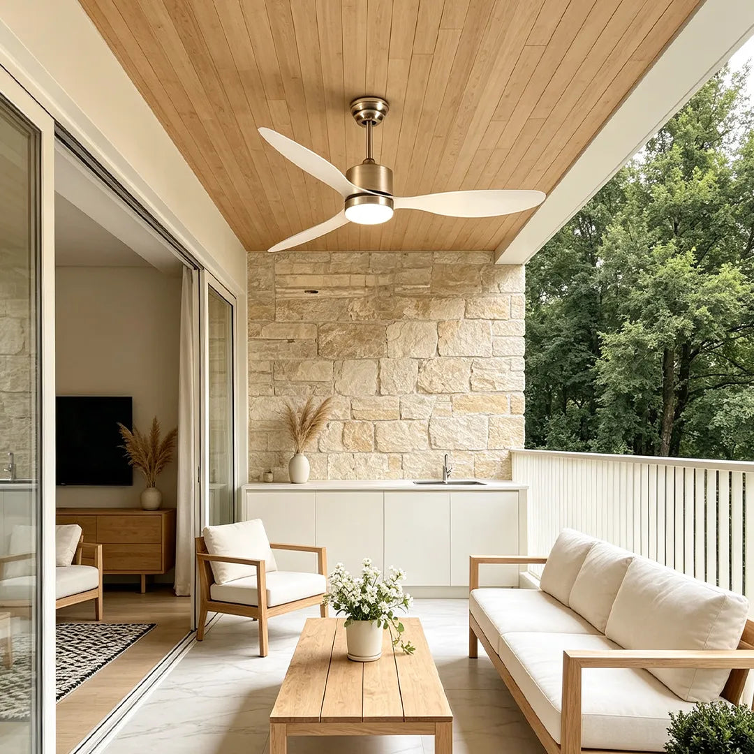 Modern Ceiling Fans with LED Lights Smart Full Spectrum Light