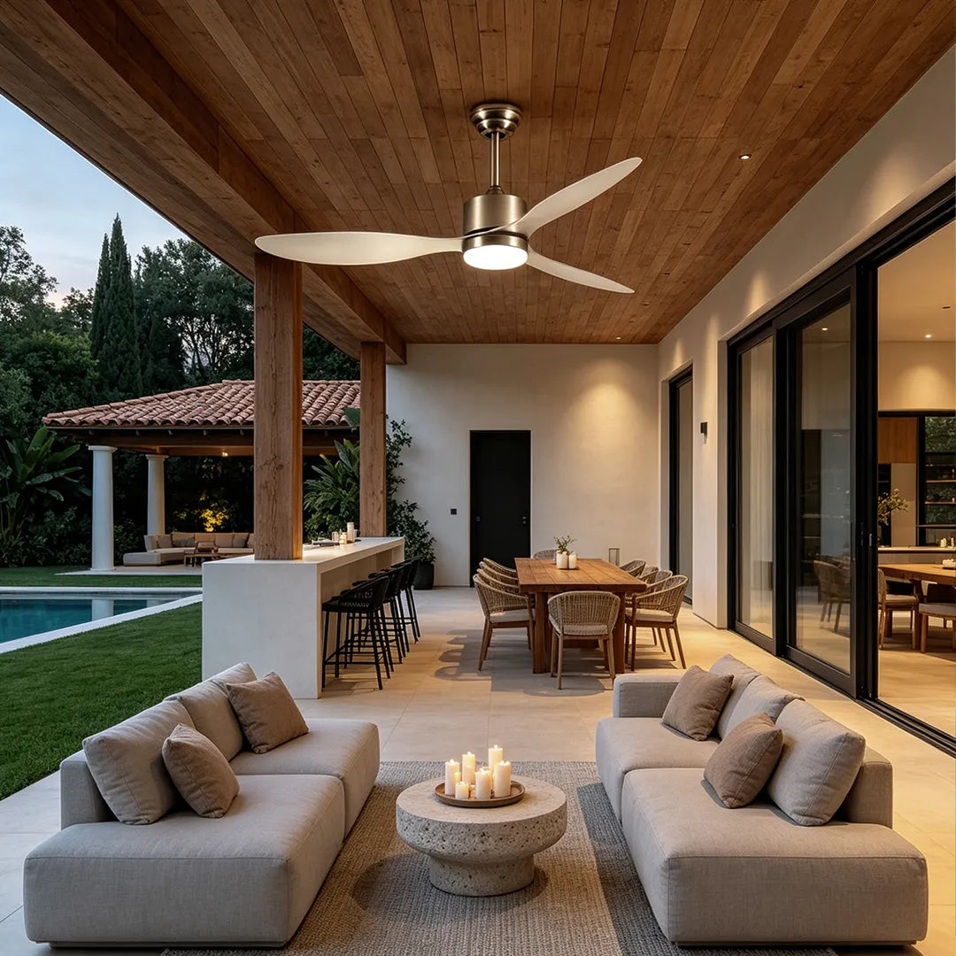Modern Ceiling Fans with LED Lights Smart Full Spectrum Light