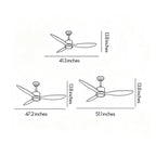 Modern Ceiling Fans with LED Lights Smart Full Spectrum Light