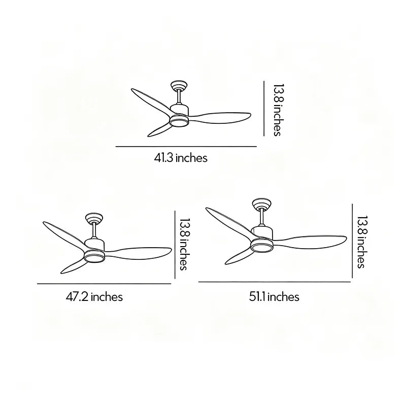 Modern Ceiling Fans with LED Lights Smart Full Spectrum Light