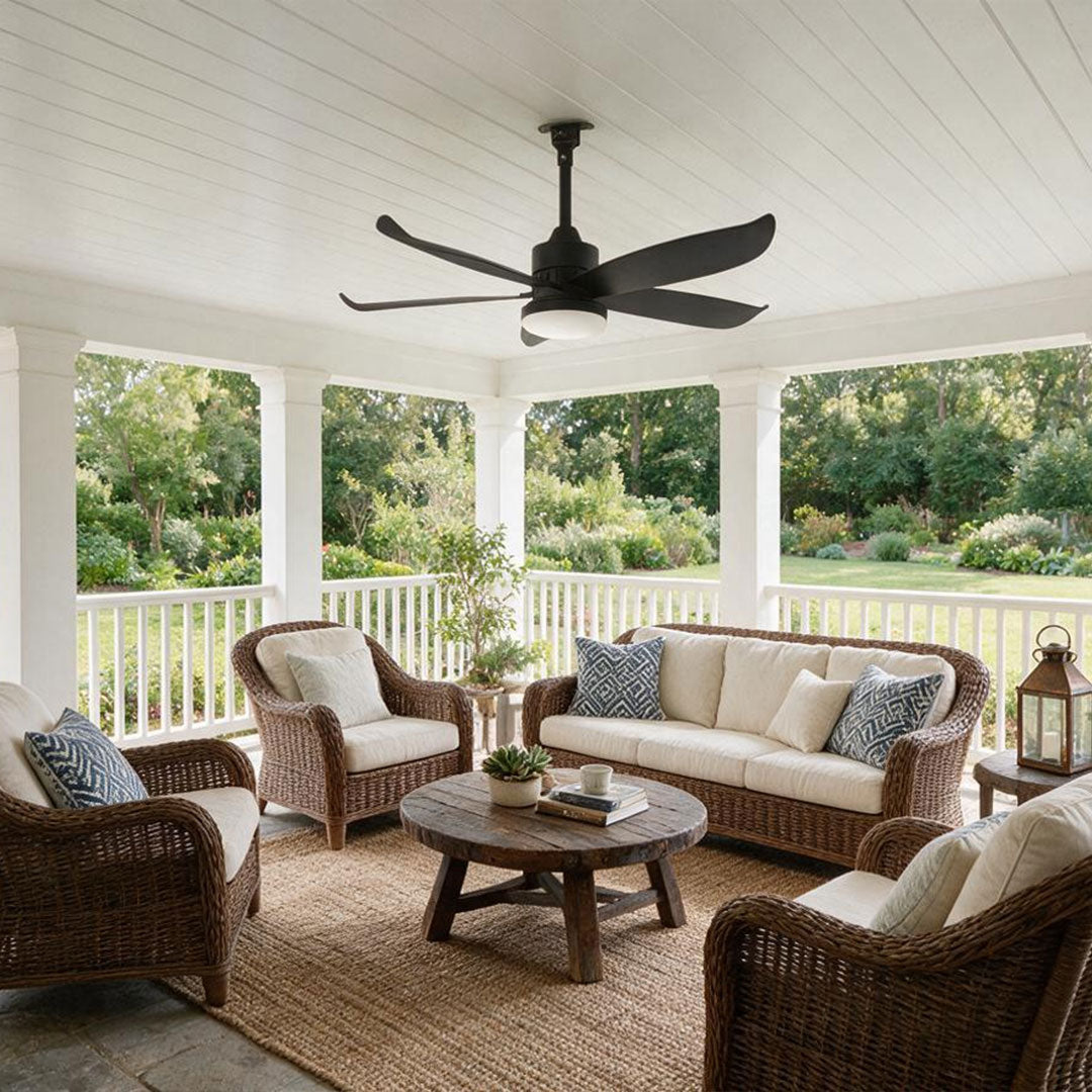Modern Ceiling Fans with Lighting Outdoor Rainproof LED Light