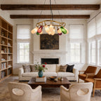 Modern Large Chandelier Artistic Colored Glass Ceiling Light