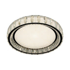Chrome Flush Mount Light Simple Luxury Crystal Lights