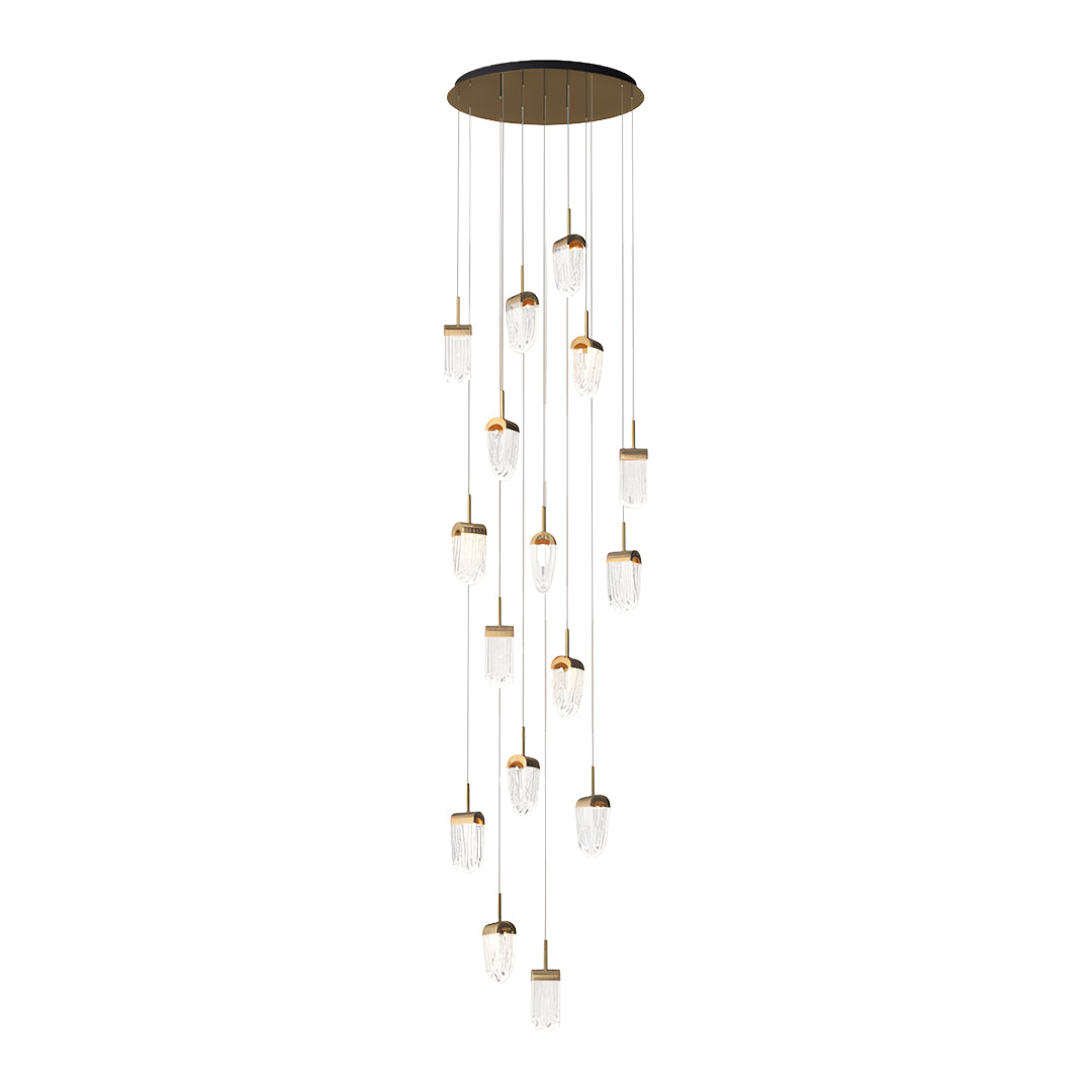 Gold Staircase Chandelier Modern Creative Luxury Ceiling Light