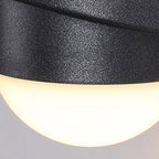 Modern Double Heads Wall Sconce Waterproof LED Black Outdoor Light
