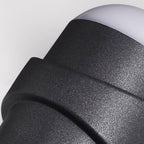 Modern Double Heads Wall Sconce Waterproof LED Black Outdoor Light