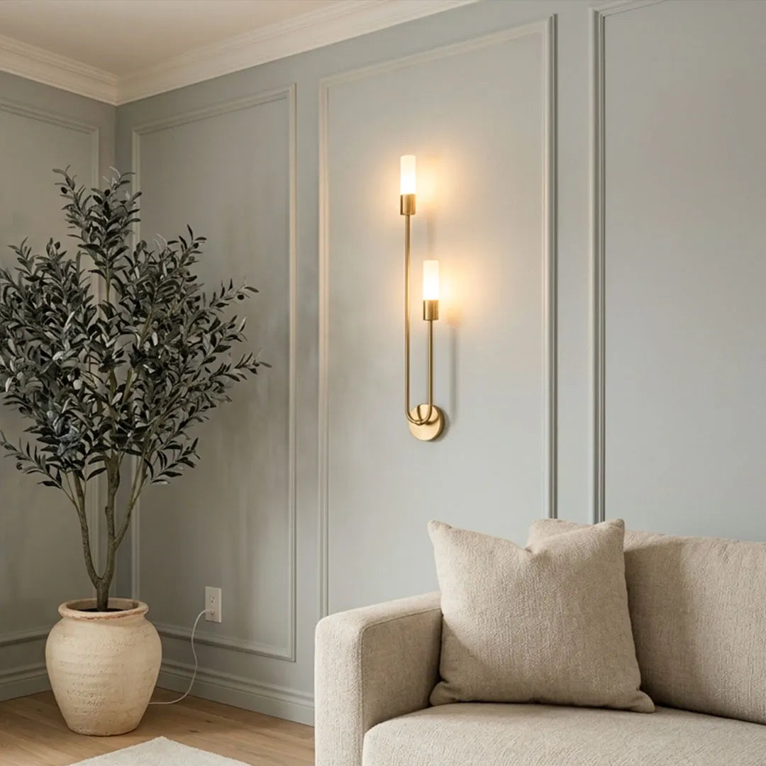 Modern Double Heads Wall Sconce Creative Luxury Metal Light