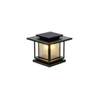 Driveway Pillar Solar Lights Modern Outdoor Gate Lighting