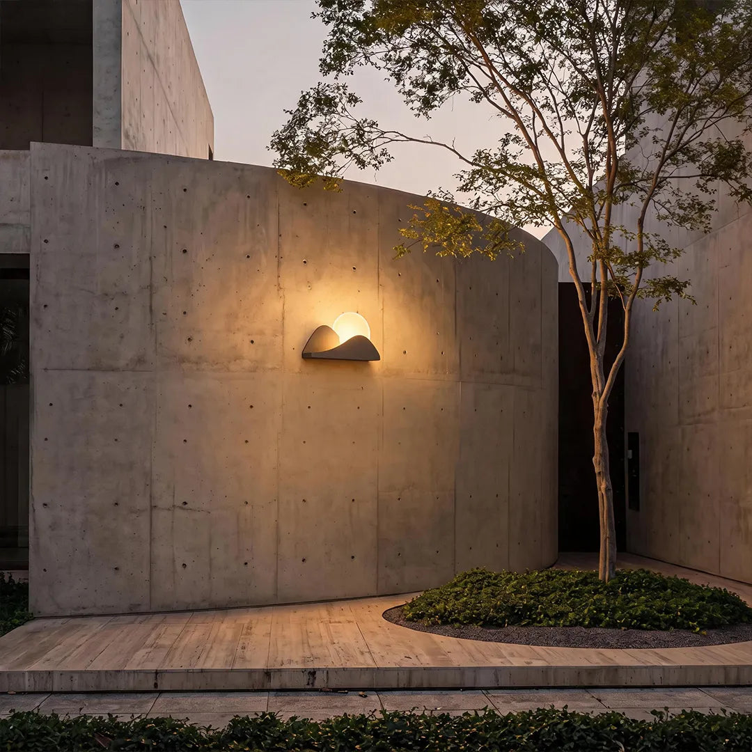 Modern Exterior Wall Lighting Solar Landscape Outdoor Light