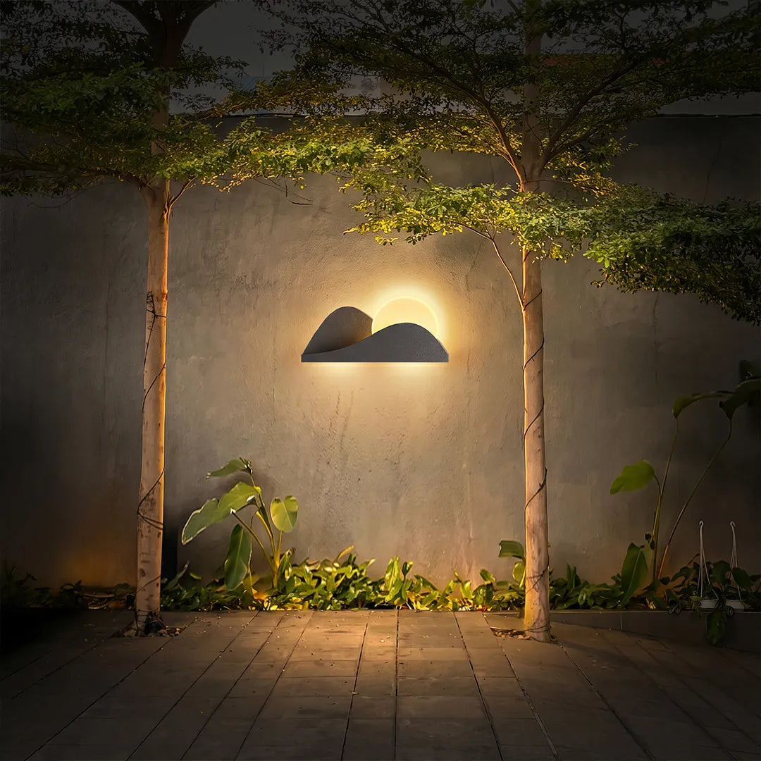 Modern Exterior Wall Lighting Solar Landscape Outdoor Light