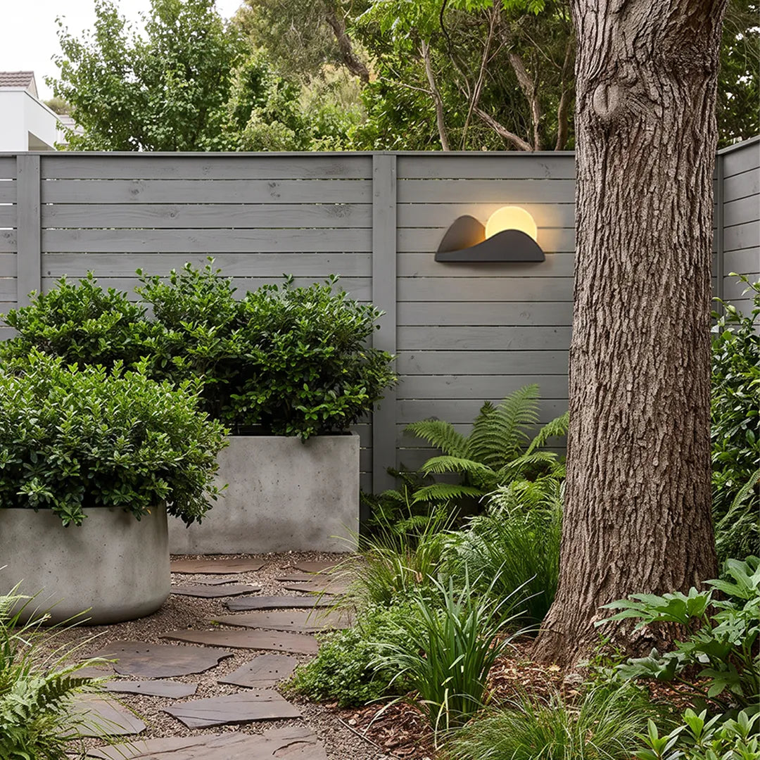 Modern Exterior Wall Lighting Solar Landscape Outdoor Light